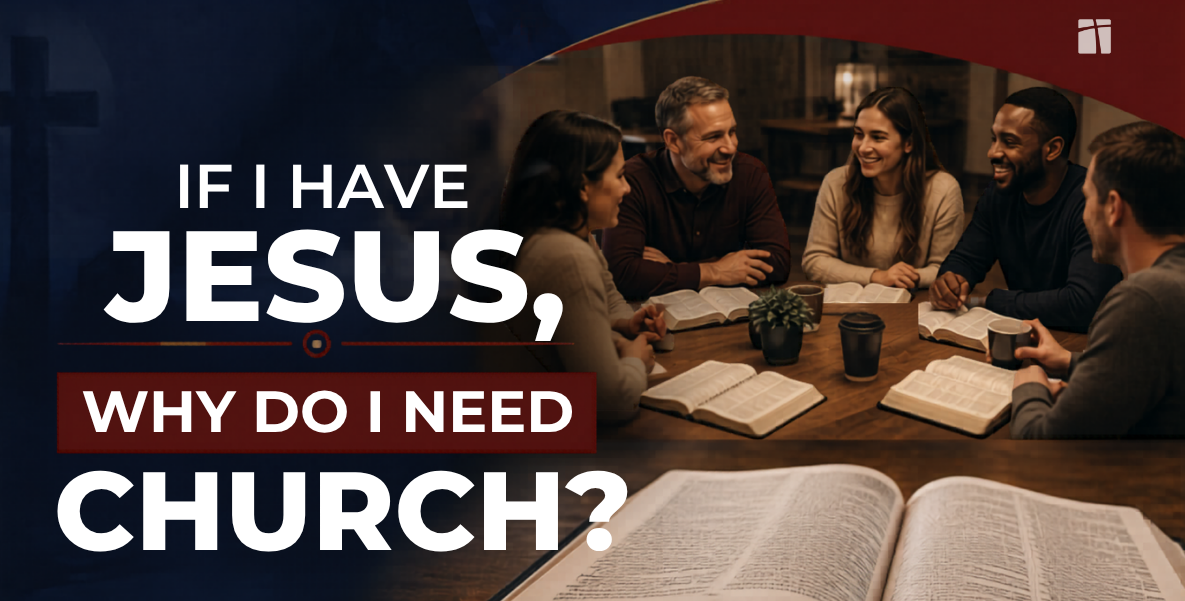 Believers gathered around a table studying the Bible together as part of a local church community