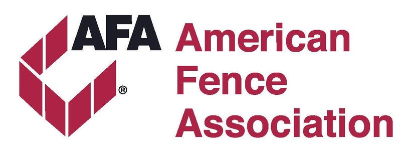 AFA American Fence Association logo in maroon and gray with geometric fence icon