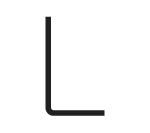 Black, right-angled, capital letter