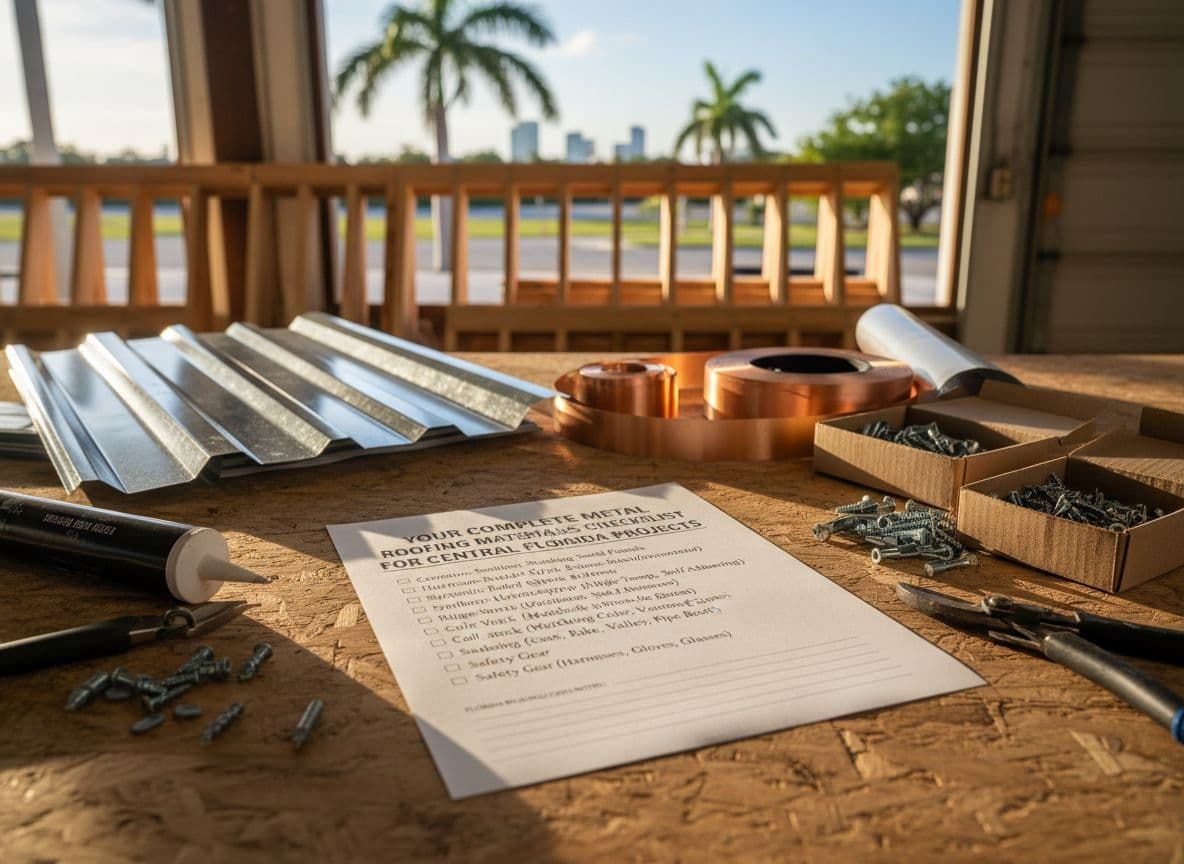 Your Complete Metal Roofing Materials Checklist for Central Florida Projects