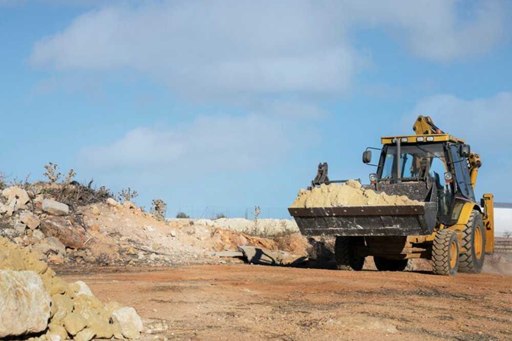 A Bulldozer With The Word JCB On The Side — Andrew Johnston Haulage In Byron Bay, NSW