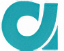Logo astratto turchese con lettera 