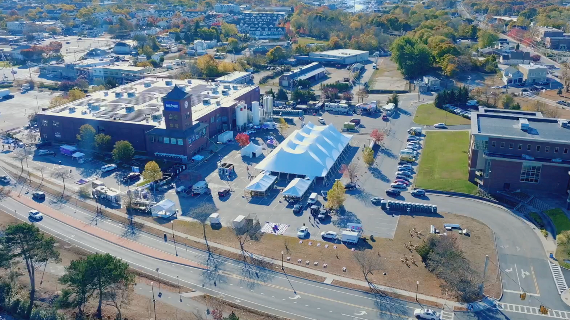 Overhead View of Blue Point Brewery