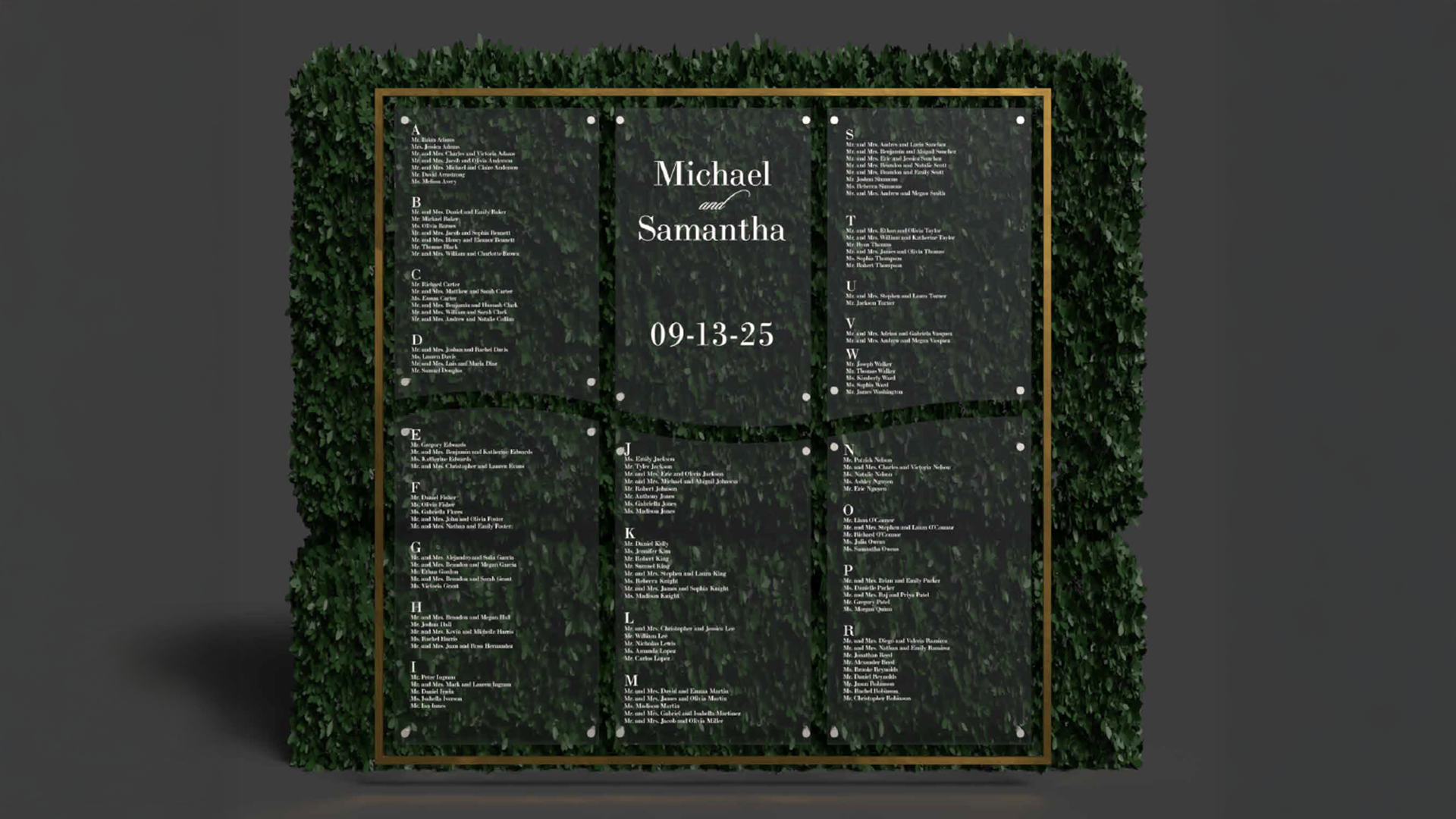 Custom Wedding Seating Chart