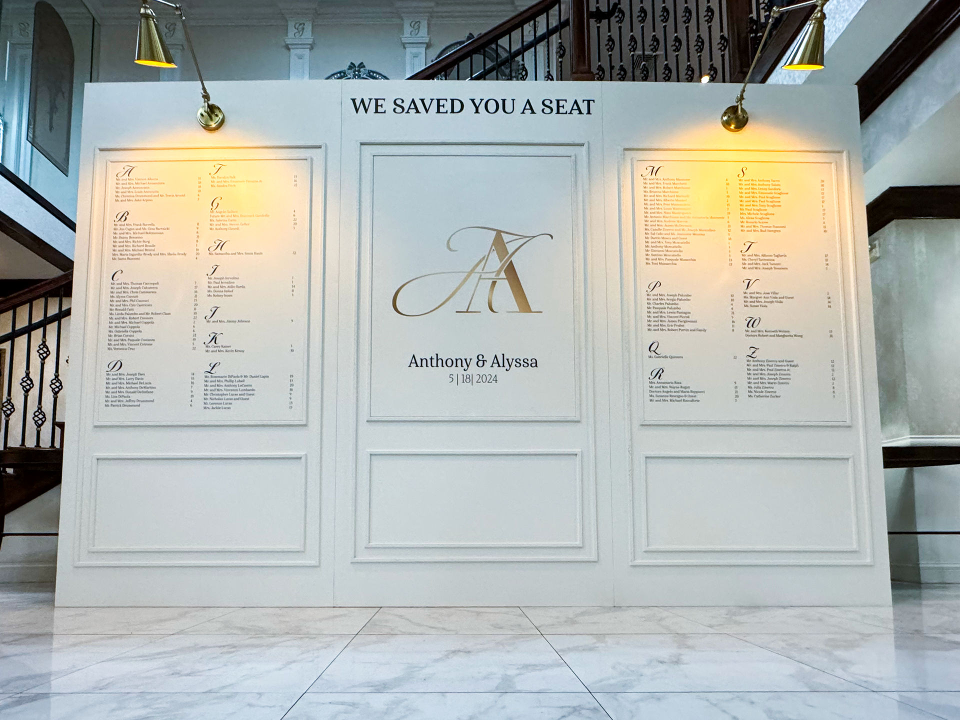 Custom Wedding Seating Chart