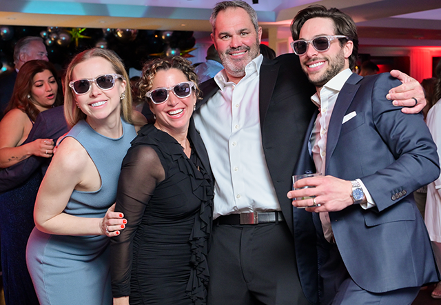 Guests having fun at a holiday party