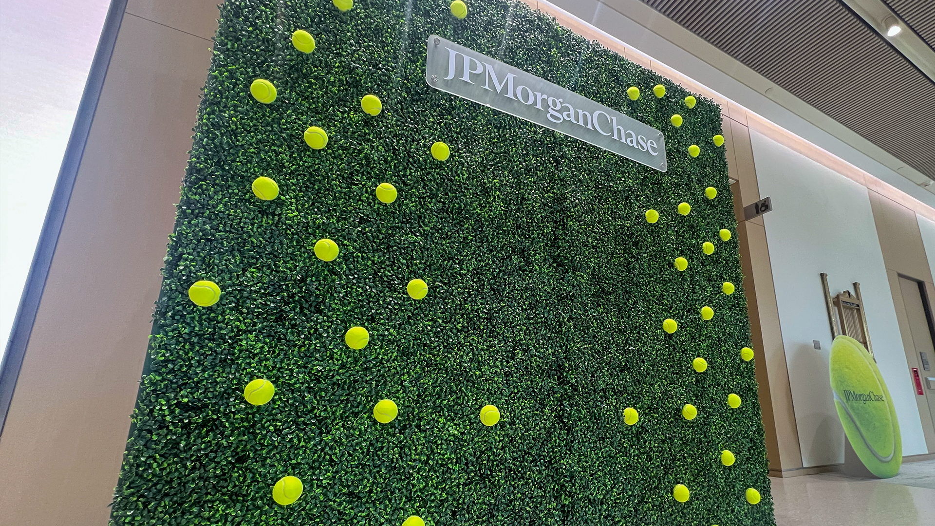 Custom hedge wall backdrop