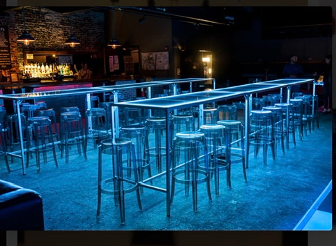 LED Kings Tables with Ghost Stools