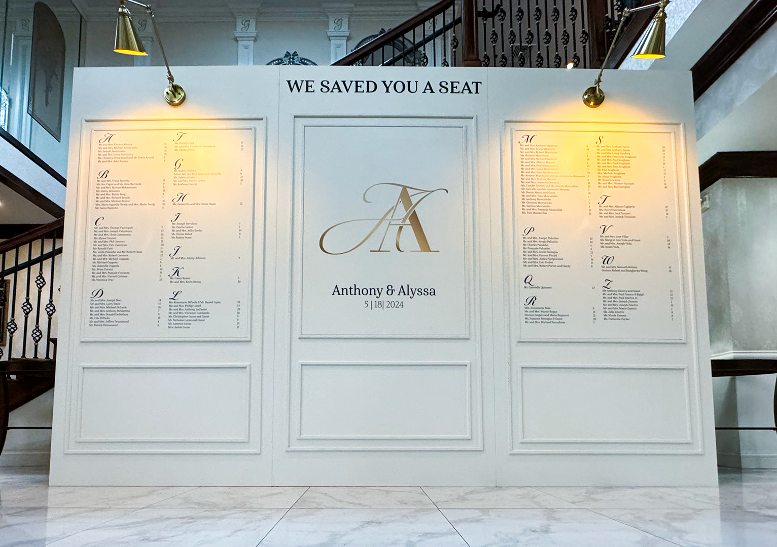 Custom Wedding Seating Chart