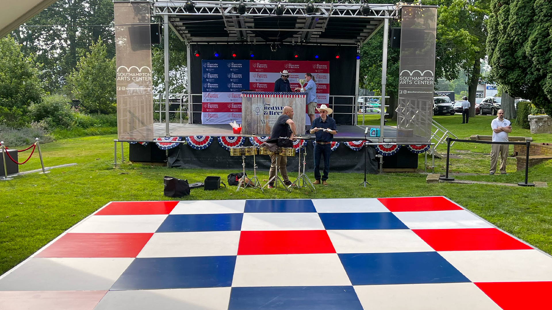 Draped Stage with LED Video Wall