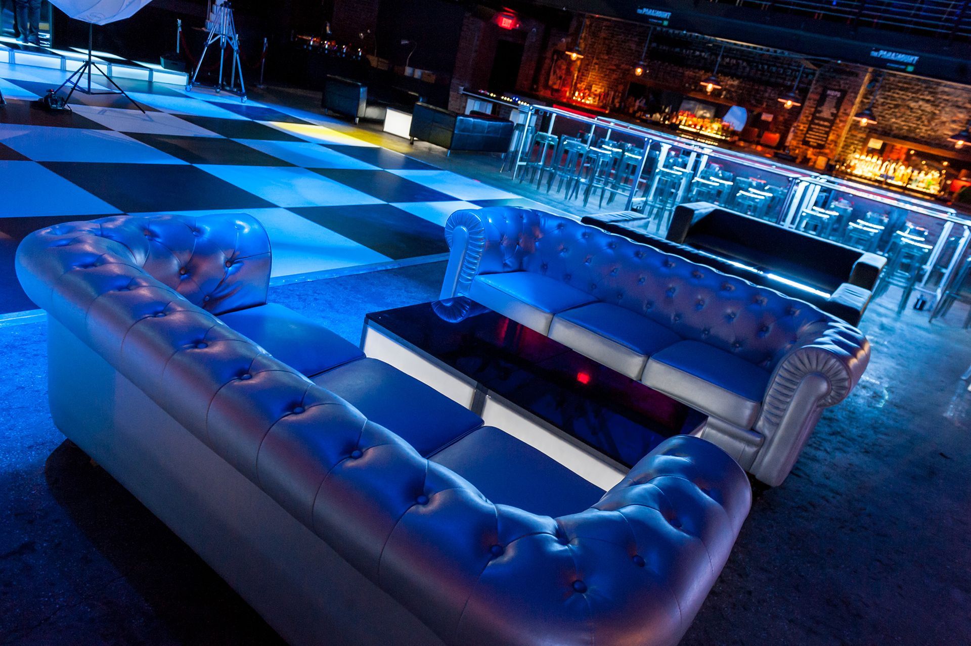 Silver couches at the paramount