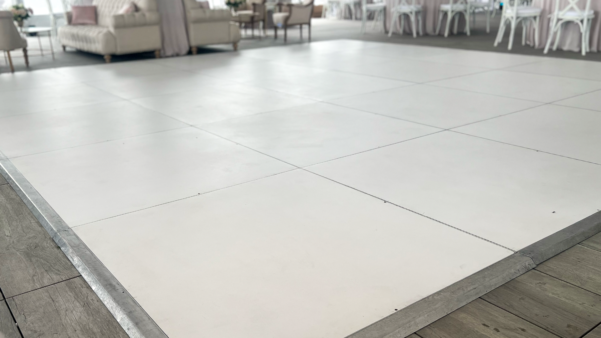 Elegant white dance floor