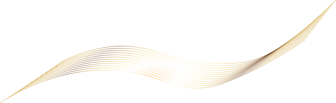 Abstract gold wave lines on a white background