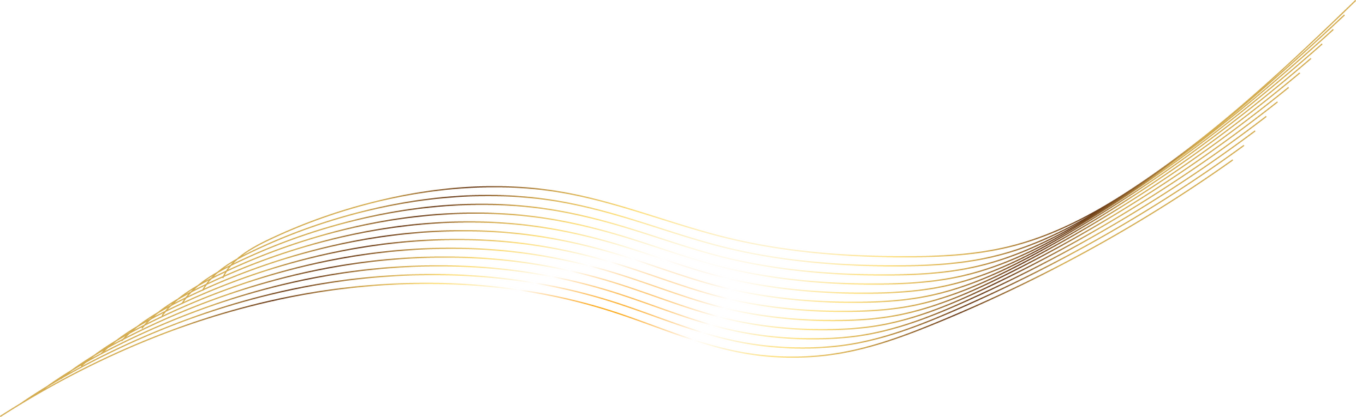 Abstract gold wave pattern on a white background.