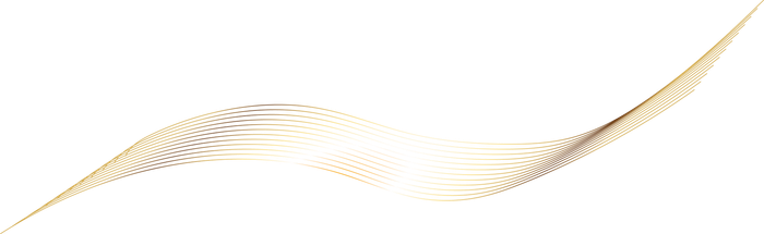 Abstract gold wave pattern on a white background.