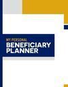 Blue and white planner cover titled “My Personal Beneficiary Planner”