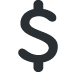 Black dollar sign symbol on a white background