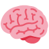 Pink brain icon on a white background