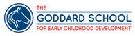Logo for The Goddard School: a blue horse head within a blue circle, above text in blue and red.