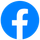 Blue circle with a white Facebook “f” logo