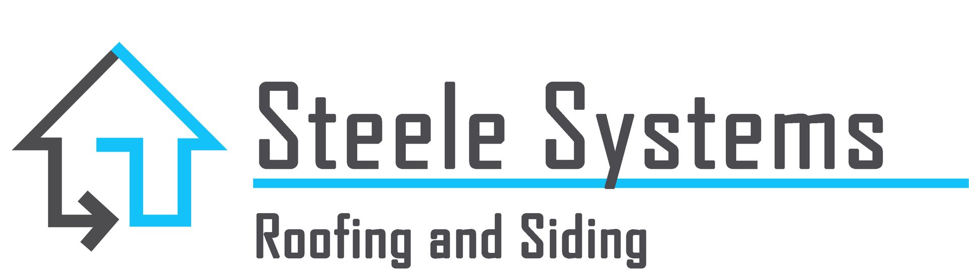 Logo for Steele Systems, a roofing and siding company.