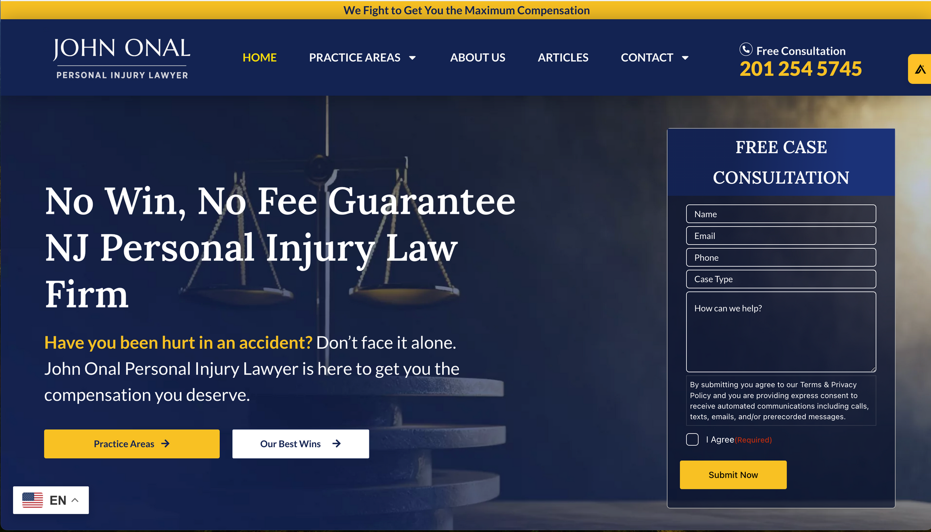 A law firm website designed A law firm website designed