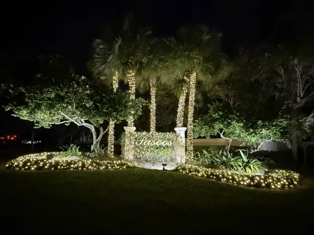 Residential community holiday light installation in Boca Raton and surrounding areas.