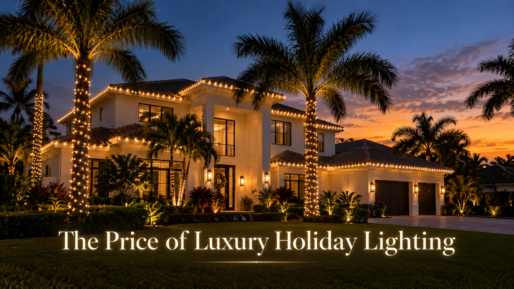 Residential Christmas light installation in South Florida (placeholder image)