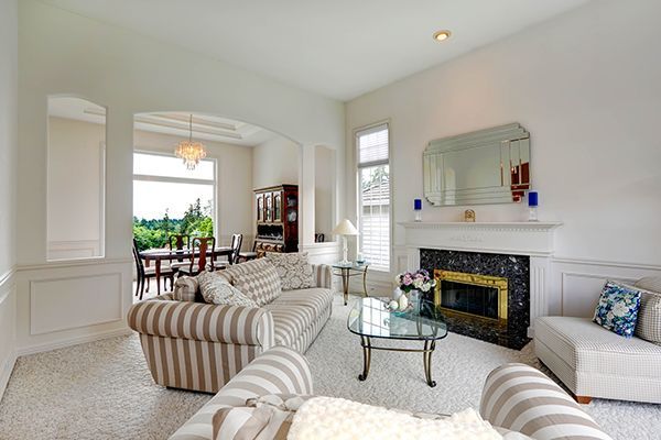 Bright living room in luxury house. Bright living room in luxury house.