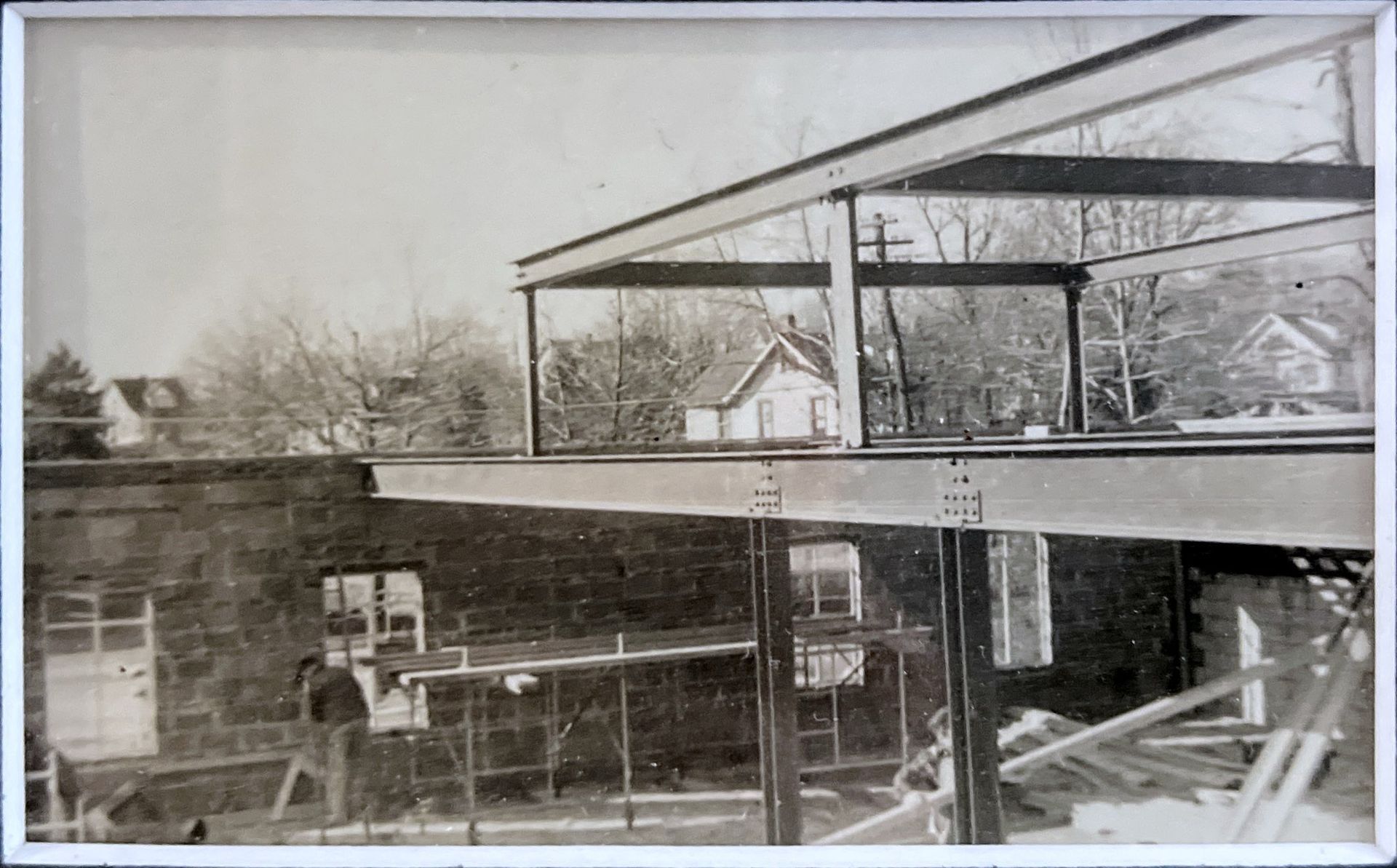 Whitting Funeral Home History. Whitting Funeral Home being constructed as seen from the inside. Long Island Funeral Home.