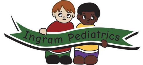 Ingram Pediatrics A logo for ingram pediatrics shows two children holding a green banner