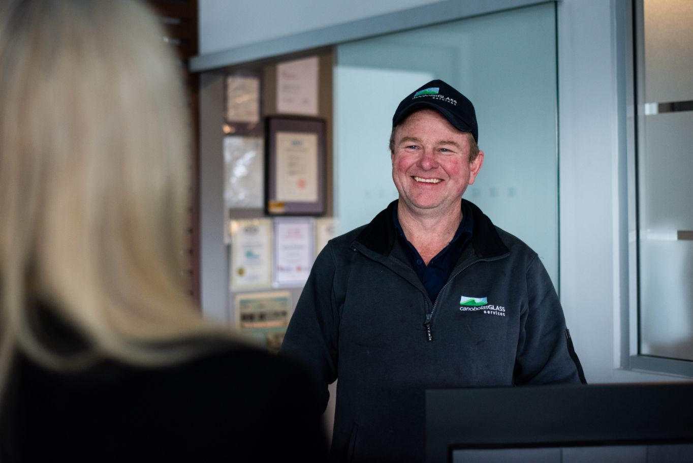 Smilling Employee — Canobolas Glass Service In Orange, NSW