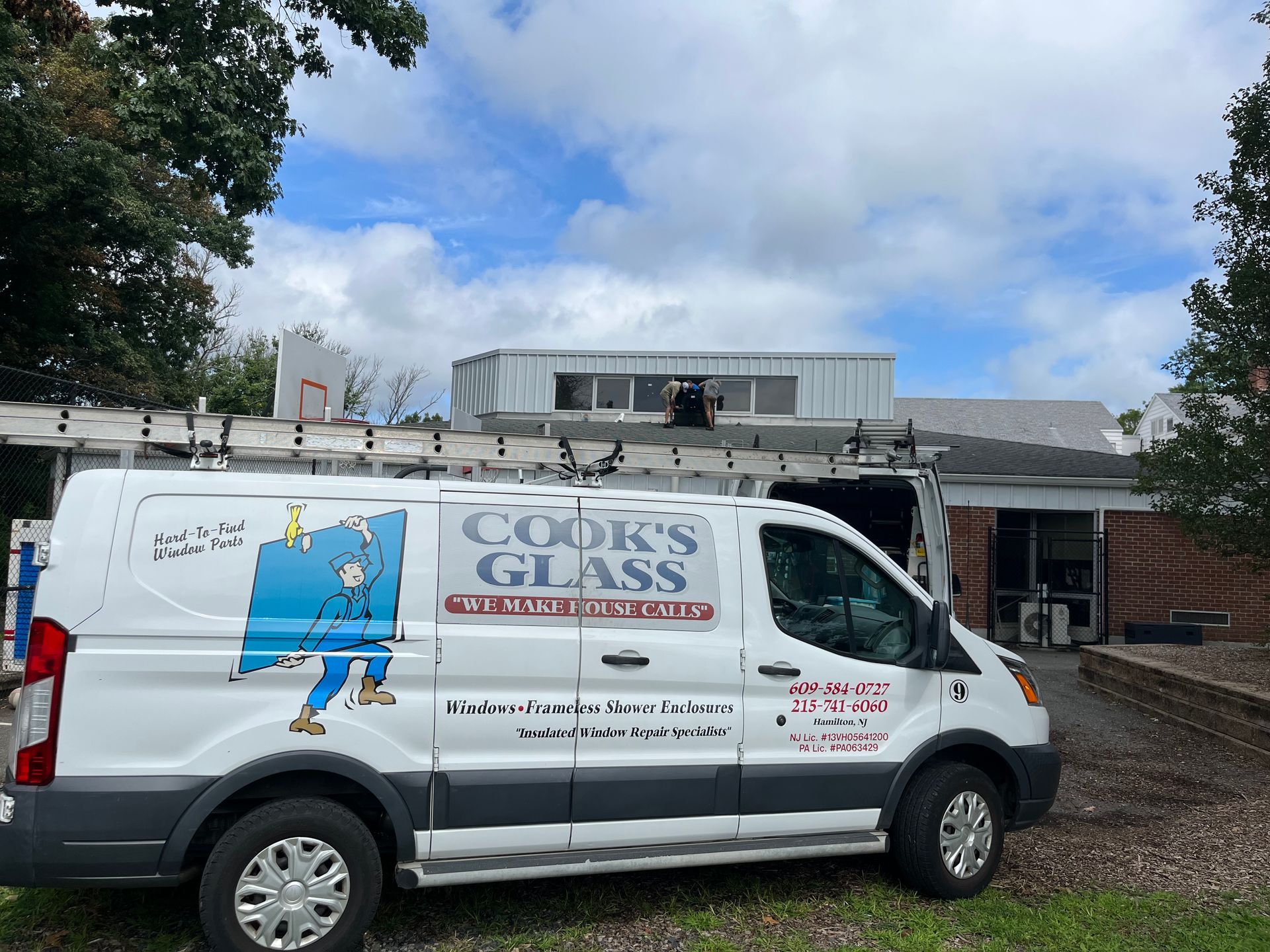 Cook's Glass work truck
