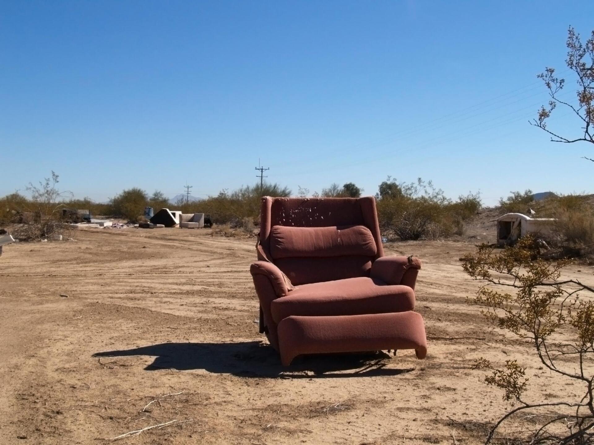 old furnitures in the dump site
