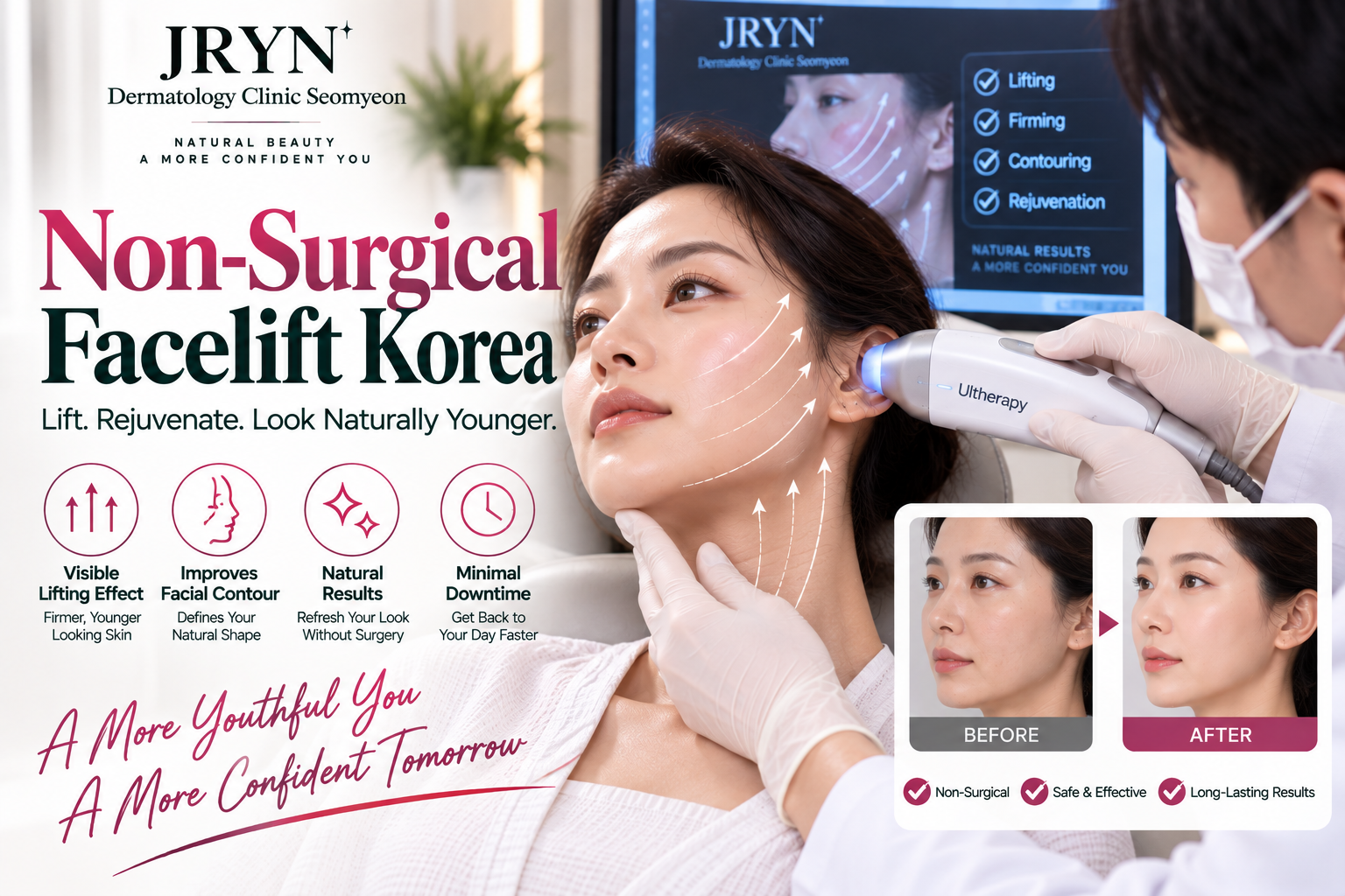 Non-Surgical Facelift Korea treatment concept at JRYN Seomyeon Dermatology Clinic