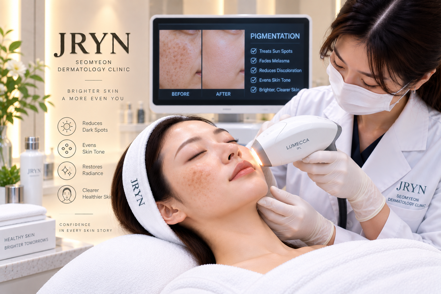 Pigmentation and skin brightening treatments at JRYN Seomyeon Dermatology Clinic