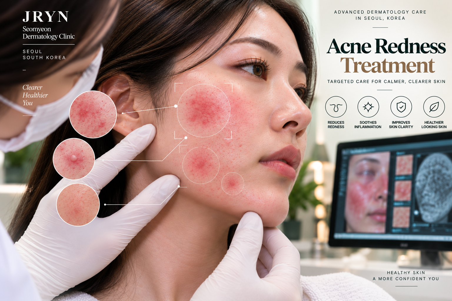 Acne Redness Skin Mapping in Seomyeon Acne redness skin mapping assessment in Seomyeon, Busan