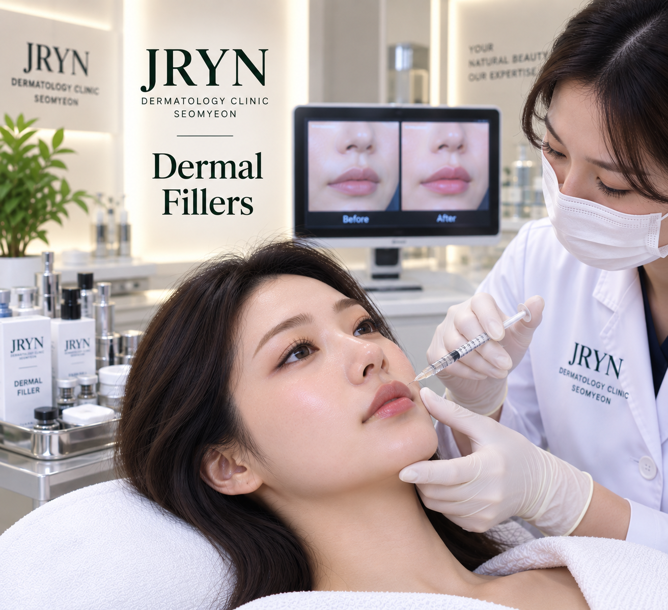 Dermal filler treatments at JRYN Seomyeon Dermatology Clinic