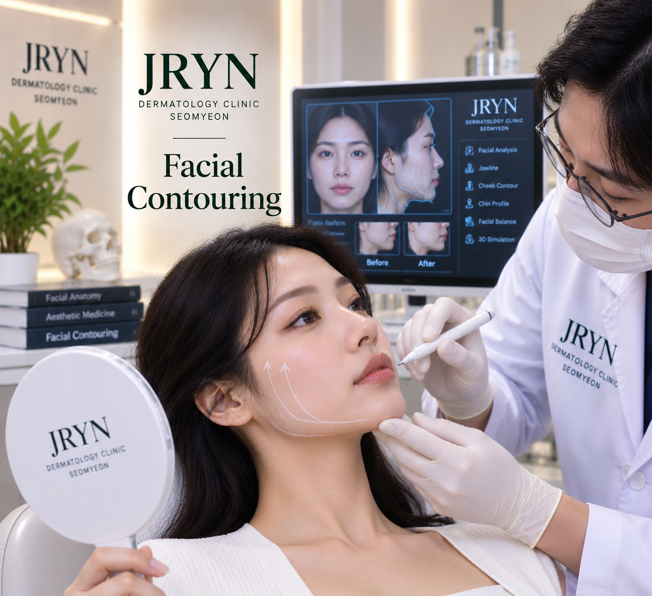 Facial contouring treatments at JRYN Seomyeon Dermatology Clinic