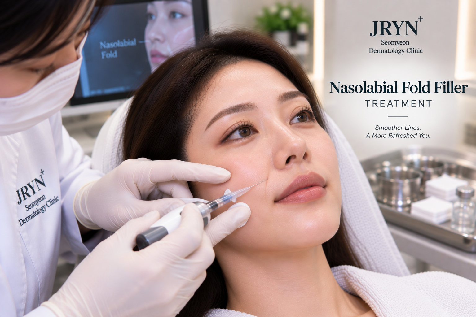 Nasolabial Fold Filler treatment in Seomyeon, Busan