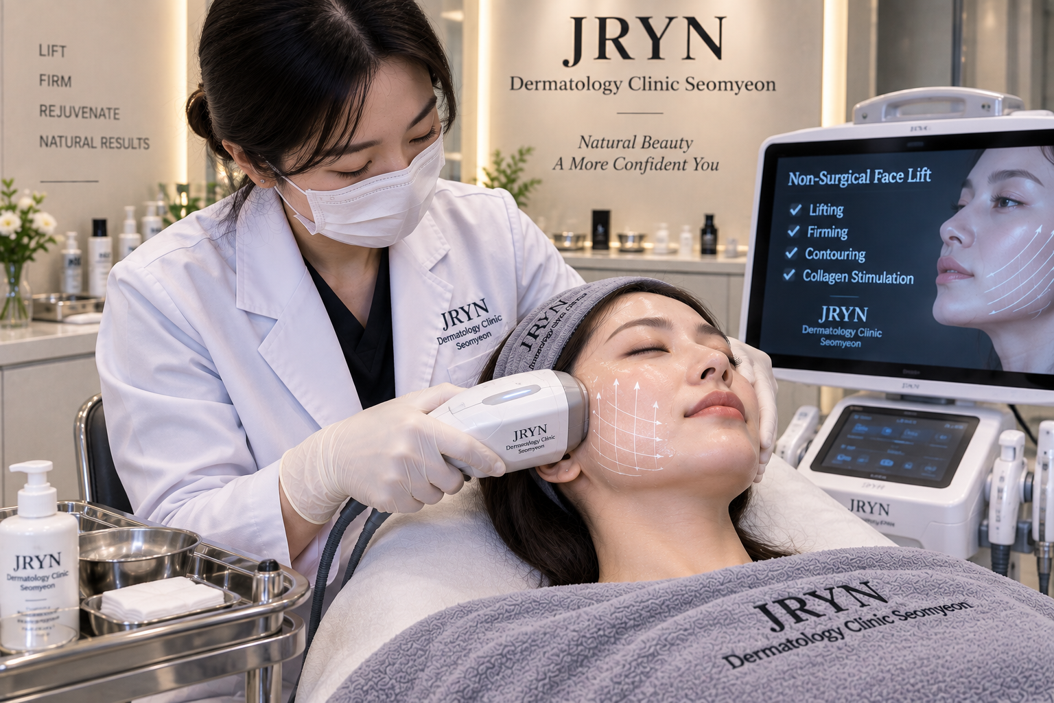 Non-Surgical Facelift treatment in Korea at JRYN Seomyeon Dermatology Clinic Busan