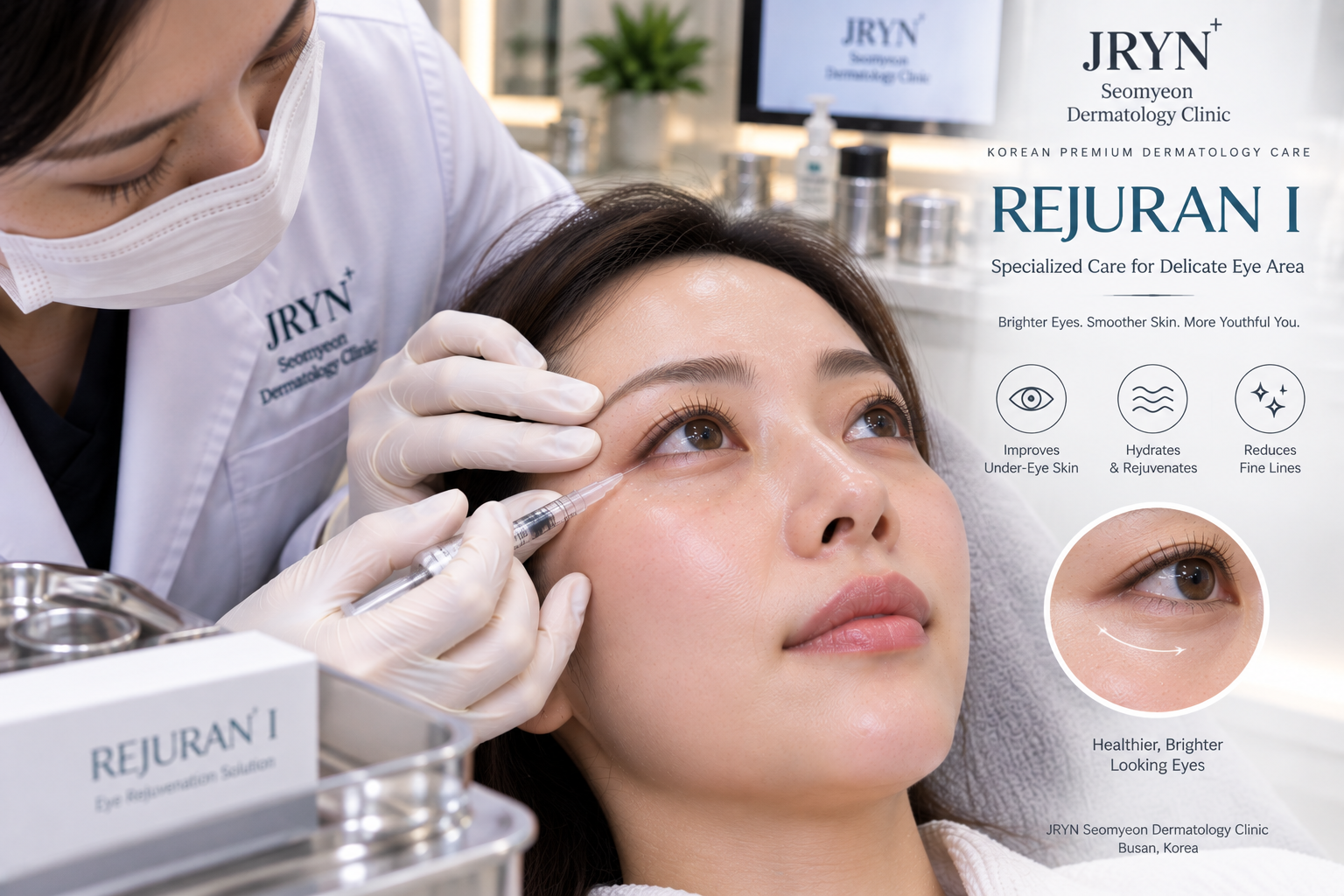 Rejuran I treatment for delicate skin areas in Seomyeon Busan at JRYN Seomyeon Dermatology Clinic