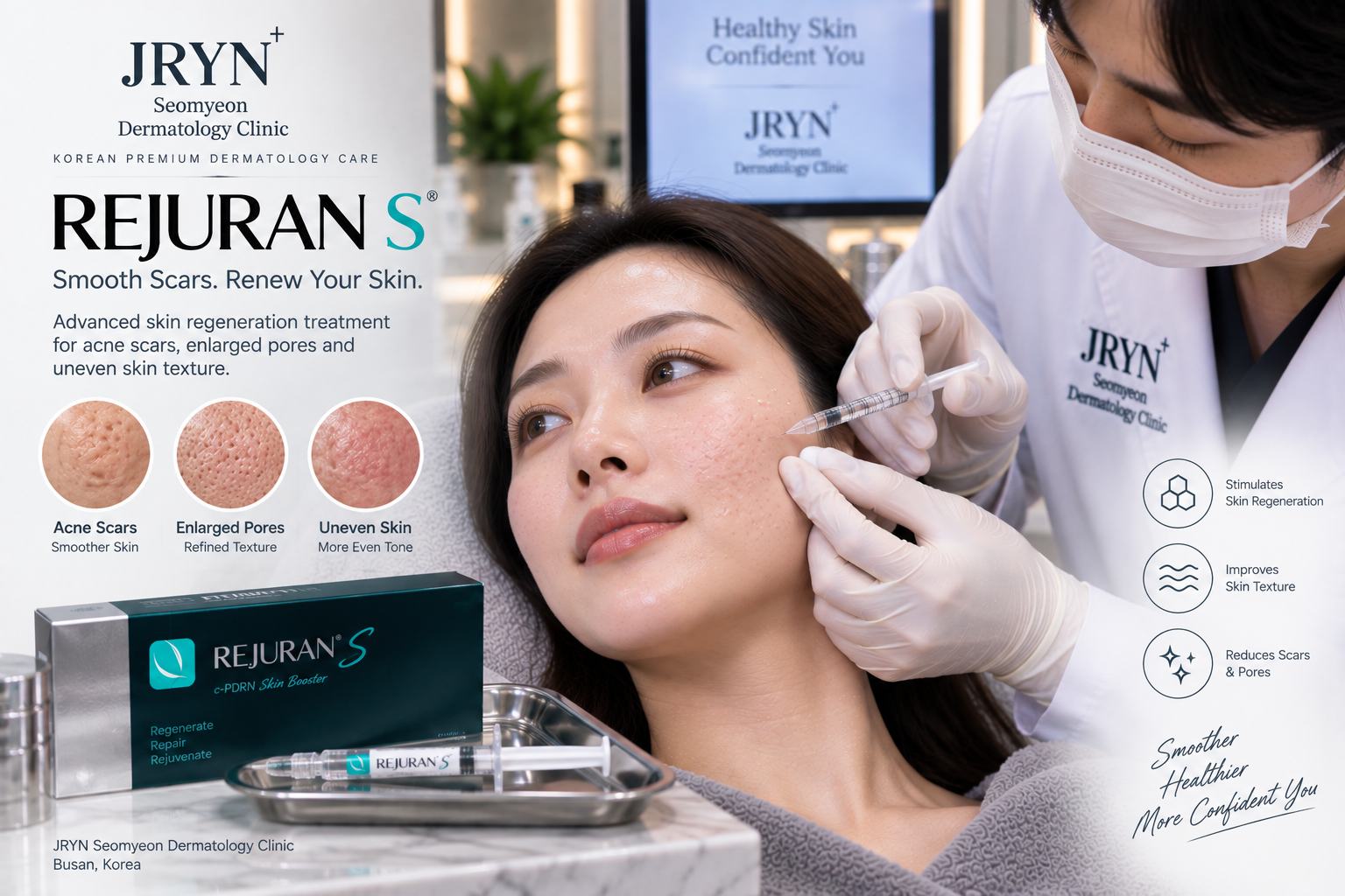 Rejuran S treatment for specific skin concerns in Seomyeon Busan at JRYN Seomyeon Dermatology Clinic