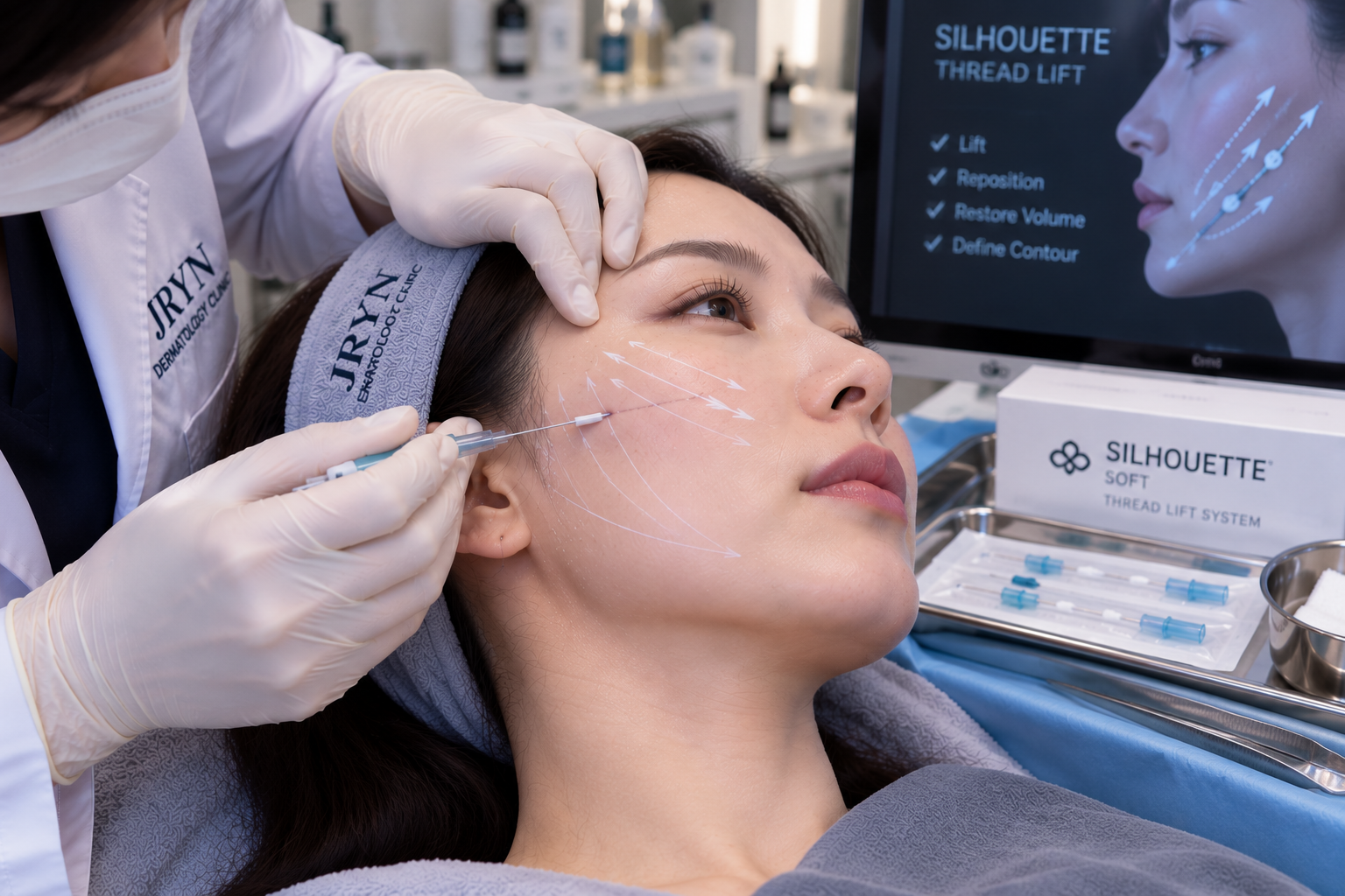 Silhouette thread lift treatment in Seomyeon Busan