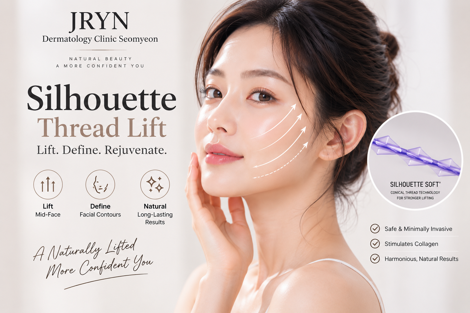 Silhouette Thread Lift procedure and facial lifting care at JRYN Seomyeon Dermatology Clinic Busan