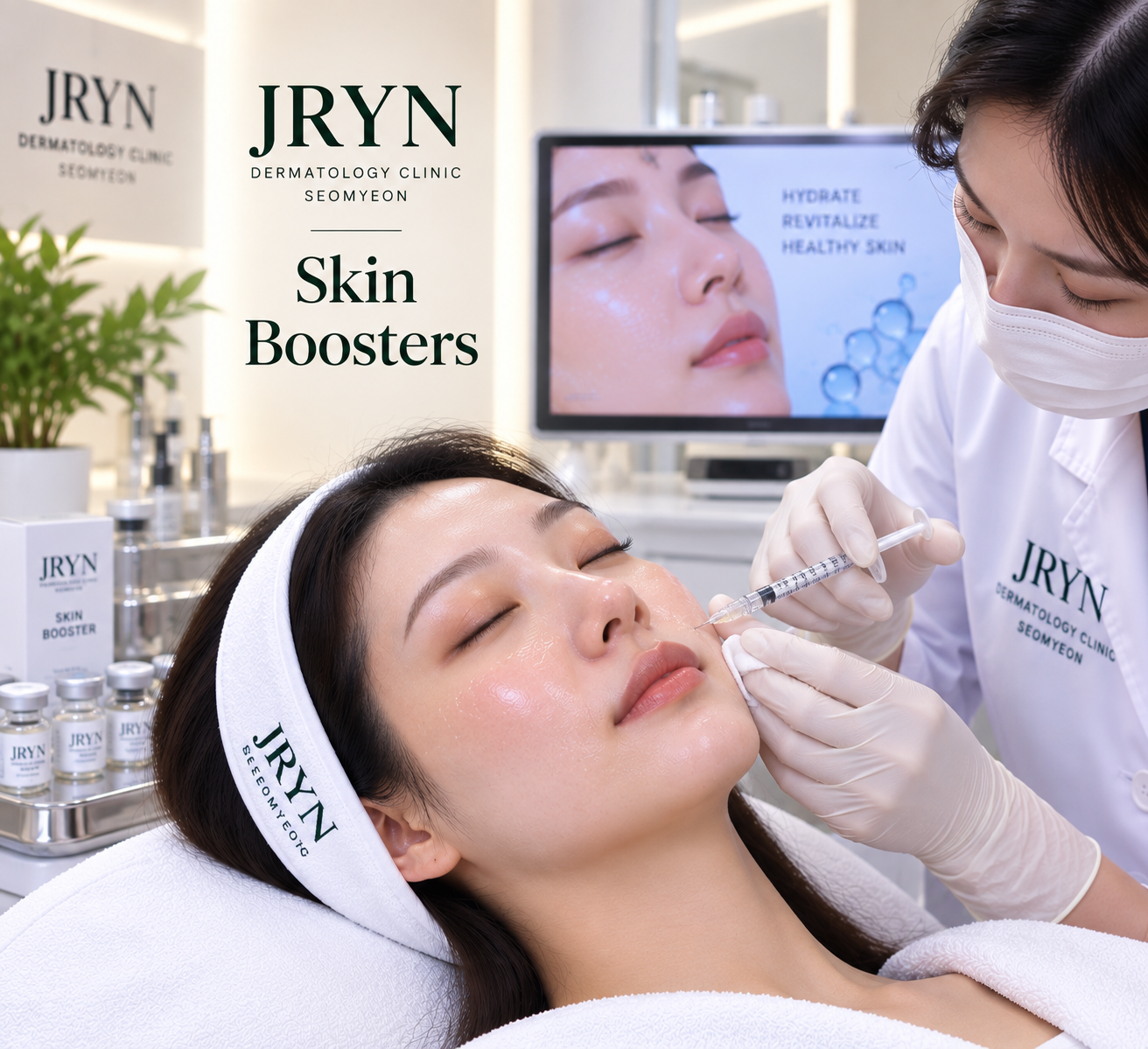 Skin booster treatments at JRYN Seomyeon Dermatology Clinic