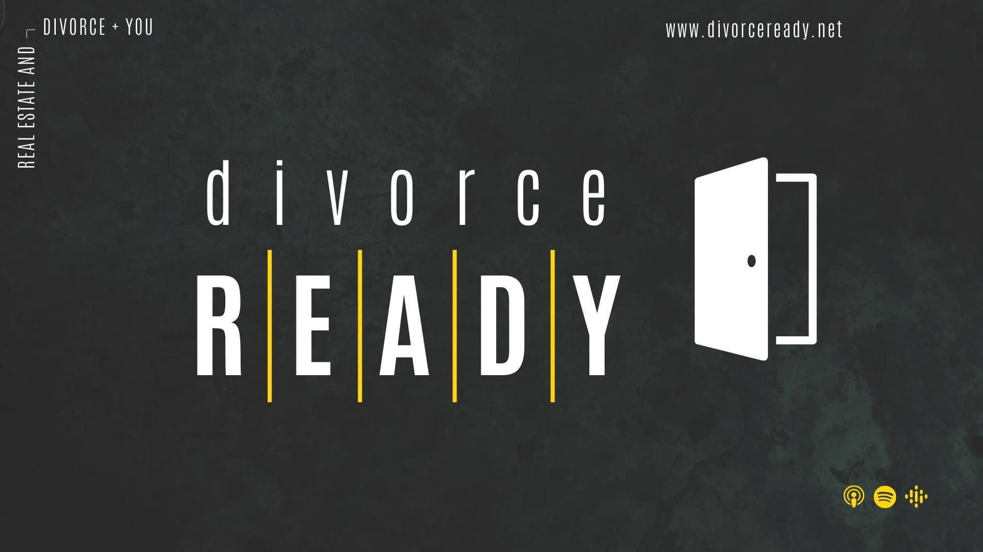 Divorce READY text on dark background with an open door icon