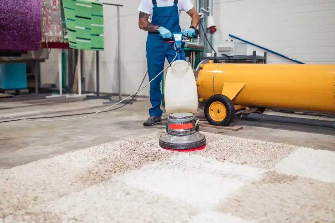 Commercial carpet cleaning equipment in use at a Temecula property
