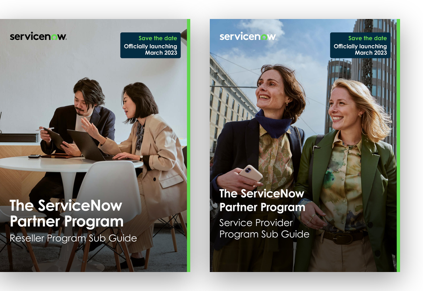 Two guide book covers featuring people in conversation in indoor scenes