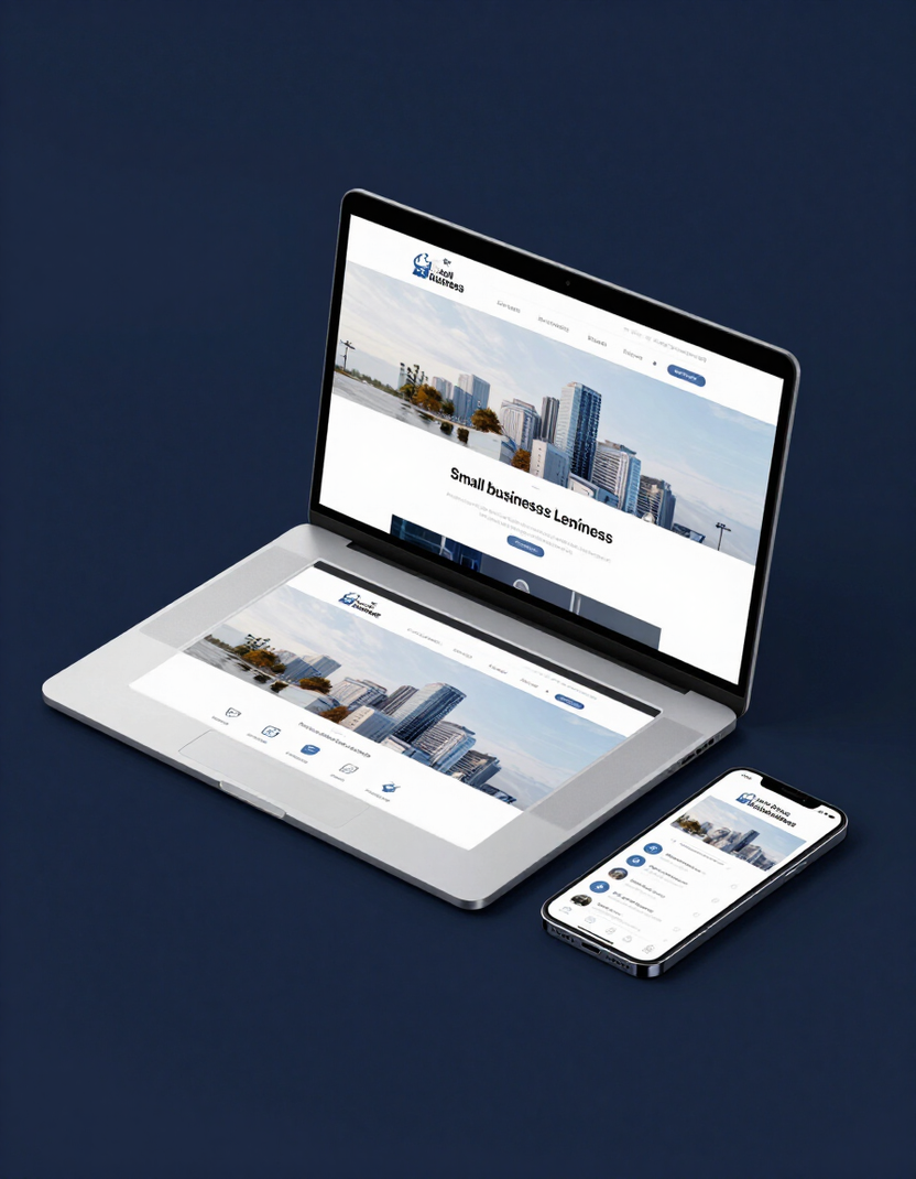 Professional website displayed on multiple devices